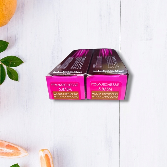 L'Oreal Professionnel DIARichesse 2 Tubes Ammonia-Free 5.8/5M Mocha Cappuccino - Picture 1 of 16